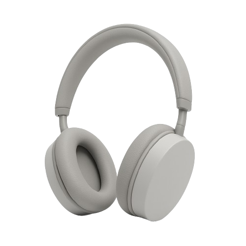 Stylish Red & Silver Over-Ear Headphones 2